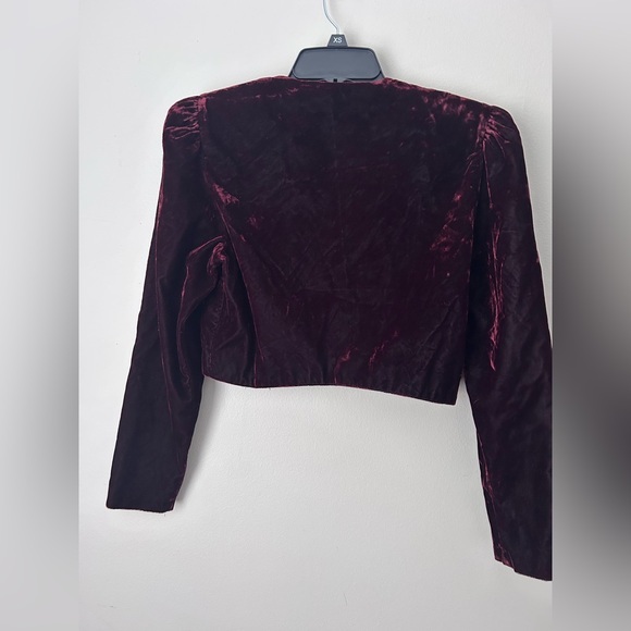 Vintage Niki Velvet Burgundy Bolero - Picture 2 of 6